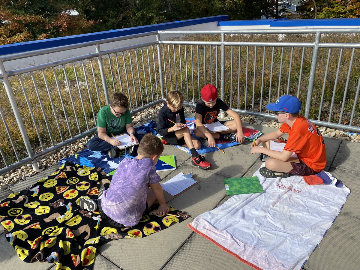 We chose to have class outside for their reward after earning all their pumpkins for compliments and meeting expectations for independent work! It is an absolutely gorgeous day to be outside with these superstars 🌟