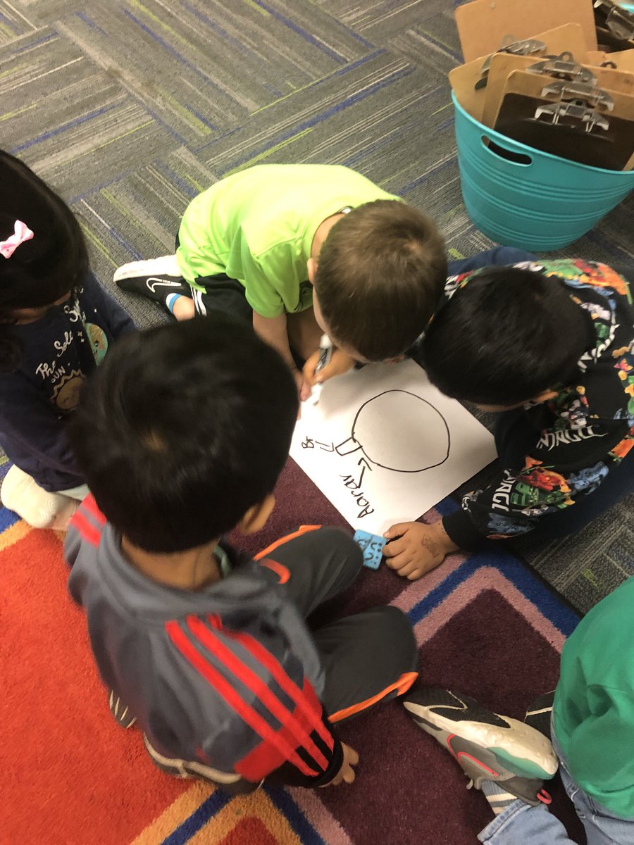 Today we read “The Biggest Pumpkin Ever” which is about two mice working together to create the biggest pumpkin ever. We made plans with our groups for who will do which part and acted out the story by making the biggest Jack o lanterns ever. #collaboration <a href="/NCSD/">Novi Community School District</a> <a href="/NoviWoods/">Novi Woods Elem.</a>