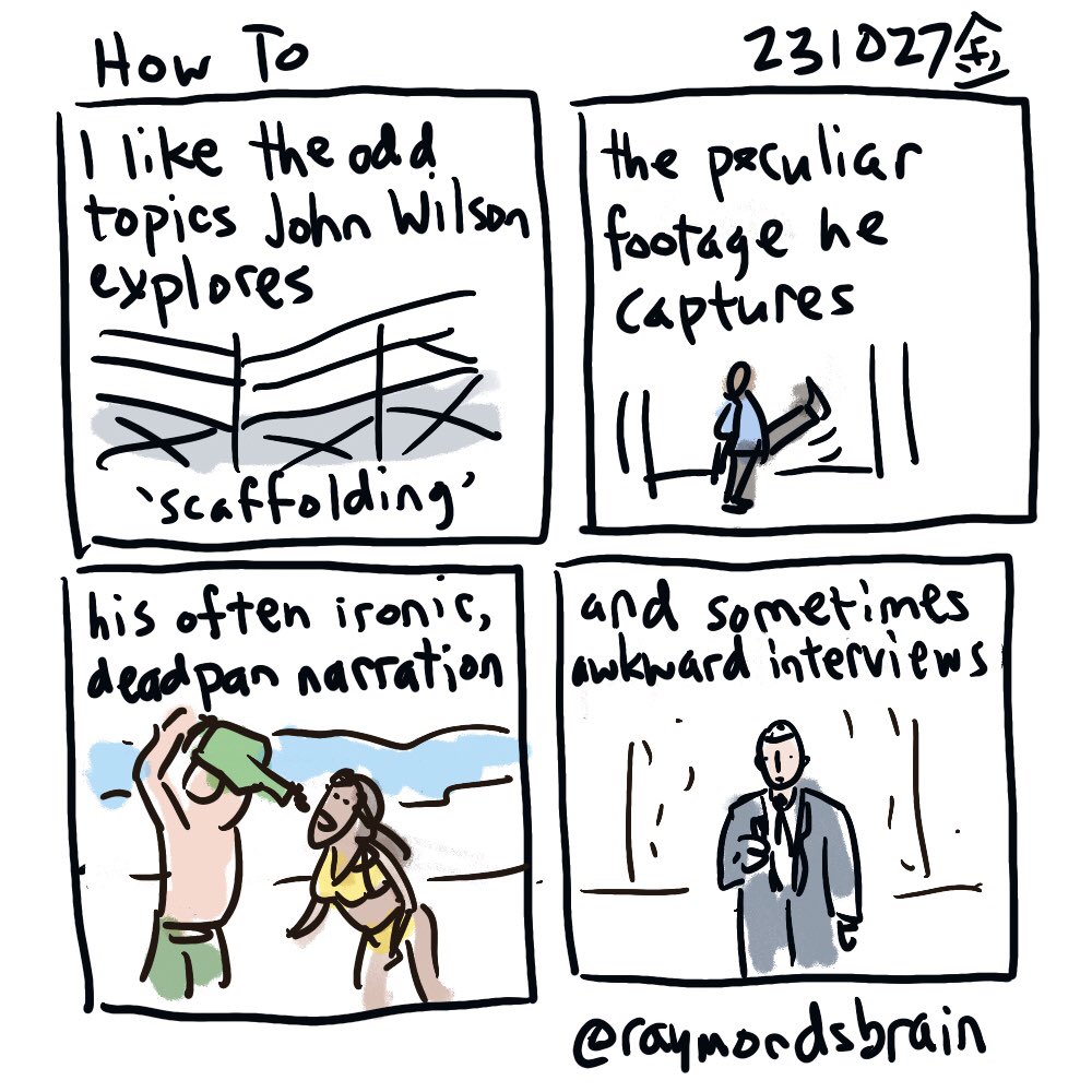 raymondsbrain's tweet photo. I have only seen the first two episode of #howtowithJohnWilson but am enjoying it so far https://t.co/gIoE9P0h9E