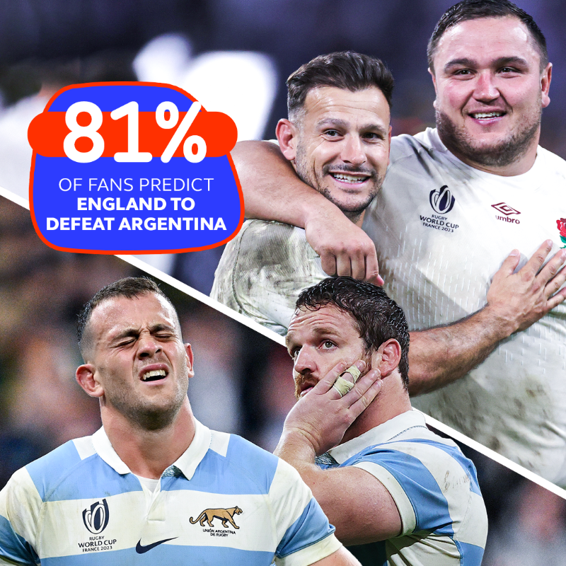 rugbyworldcup's tweet photo. Have your say on the bronze final with the #PredictorGame
@Paramourdurugby | @SocieteGenerale | #ARGvENG | #RWC2023