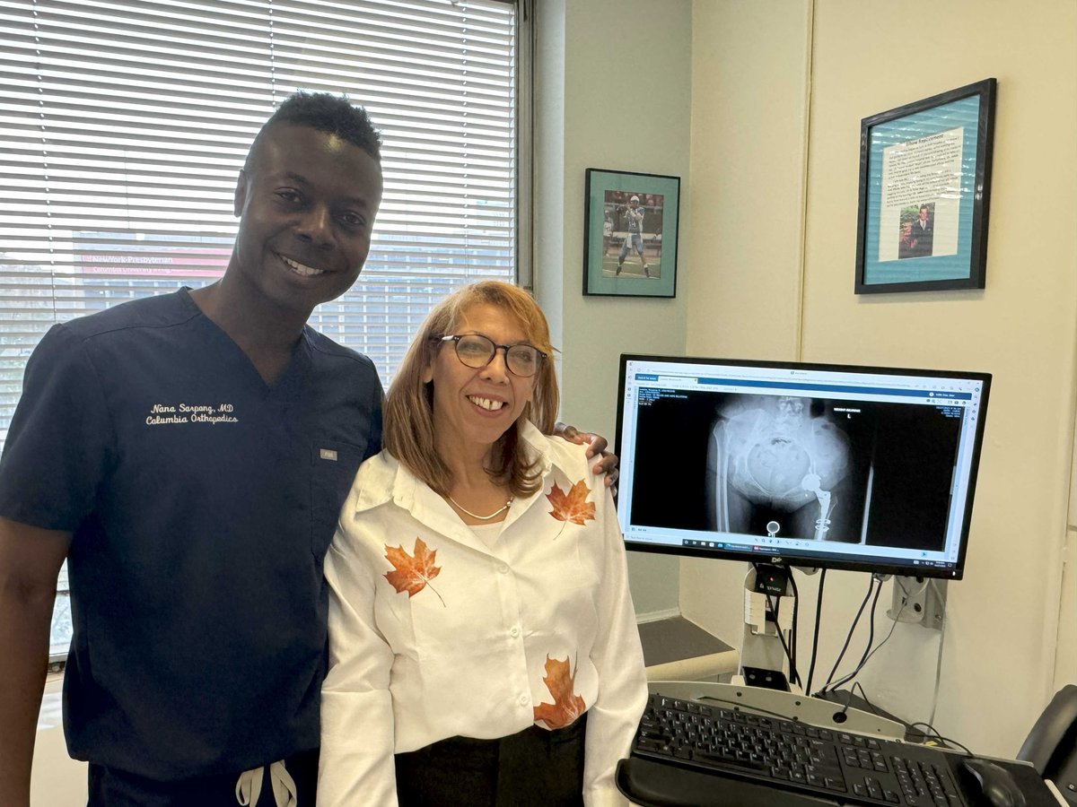 Happy patient following LEFT THA by @NanaSarpongMD with bilateral DDH. She has no pain and can't wait for the right side! Never take for granted what positive impact orthopedic surgery has for our patients! @AAHKS @OrthoColumbia @MSOSOrtho @orthomentor1