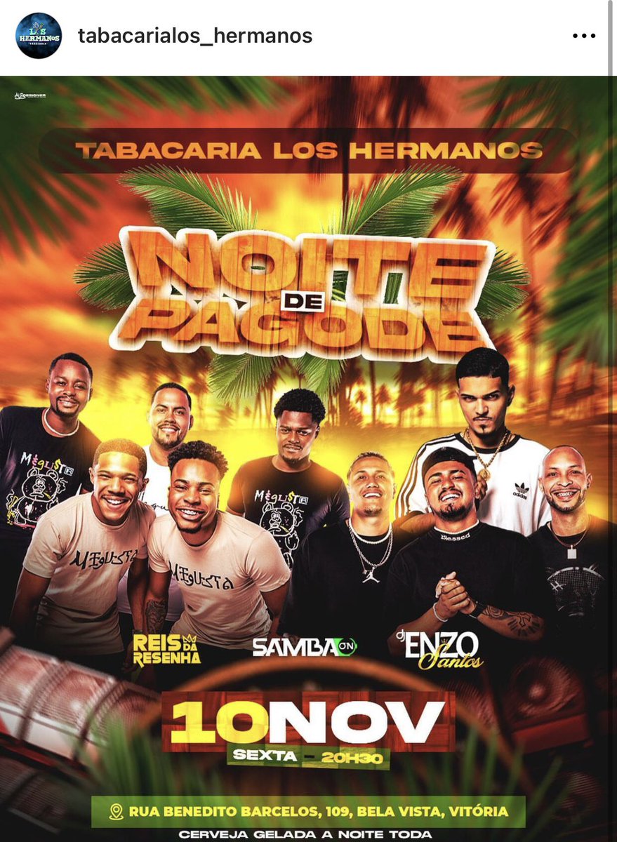 Mais um chamado 🧏🏾‍♂️
Dessa vez nosso encontro e dia 10/11, sexta-feira 🫶🏼
Uma noite de muito pagode e samba ✅🥵 explana da rt faz fofoca 
Esperamos todos aqui 🫡