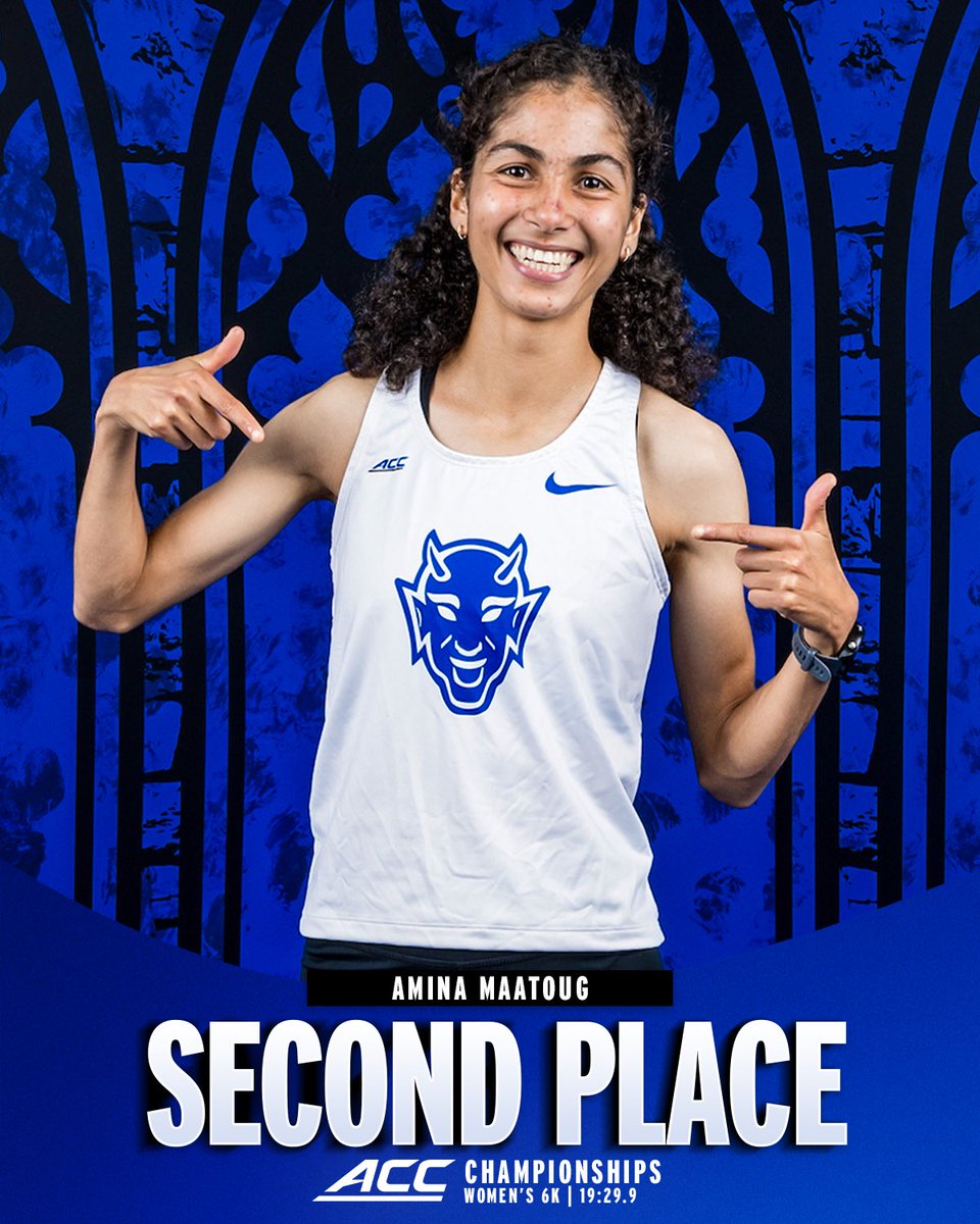 A 🥈 place finish for our girl, Amina Maatoug!🔵😈💪 #NCAAXC