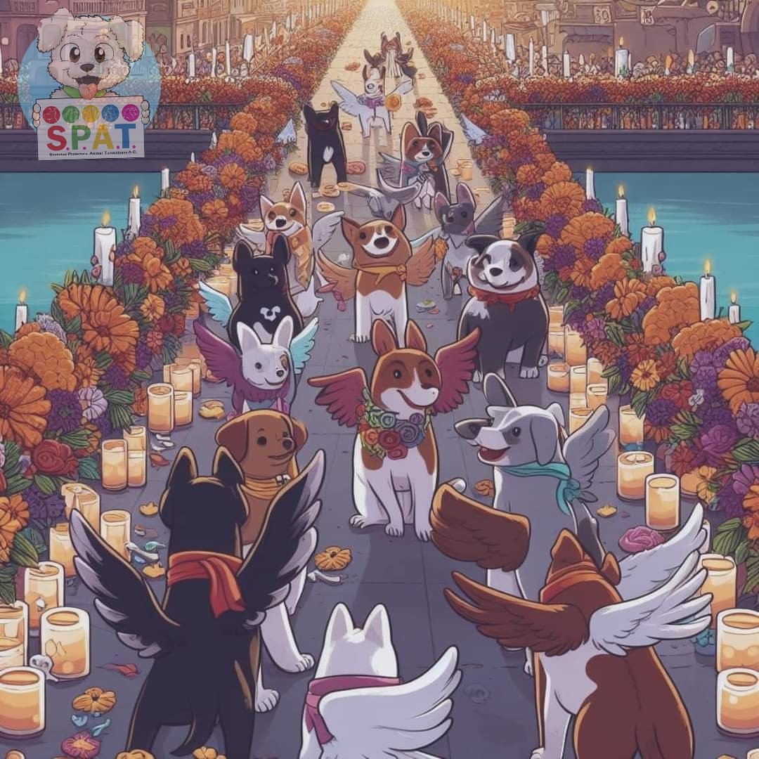 SPAT_AC's tweet photo. Hoy 27 de octubre ellos nos visitan del más allá. En memoria a todos aquellos que rescatamos, adoptamos, cuidamos y amamos en nuestras vidas. Todos dejaron una 🐾 imborrable en nuestro❤️ sean bienvenidos a casa, los extrañamos mucho.
🕯🟧🟪  #DiaDeMuertos 🕯🟧🟪 https://t.co/6bjG1MXq5H