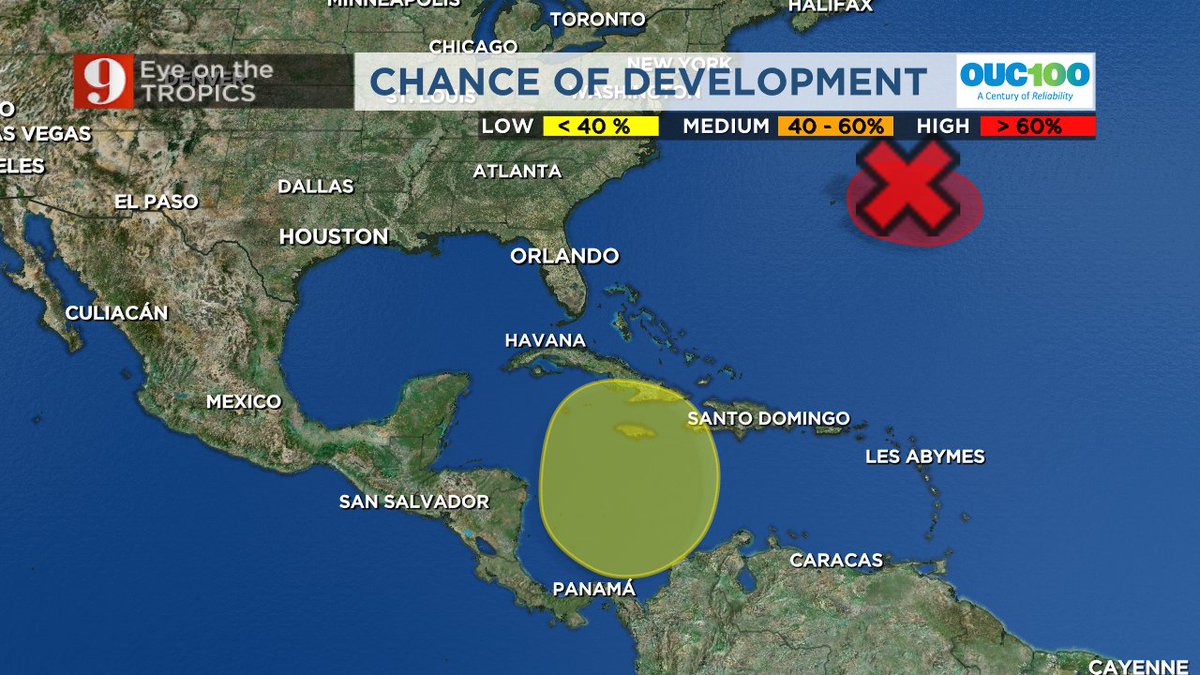 WFTV's tweet image. Tropical Storm #Tammy redevelops; #Caribbean disturbance could develop over the weekend.
READ &amp;gt;&amp;gt;&amp;gt; at.wftv.com/476LJr9 #wftv