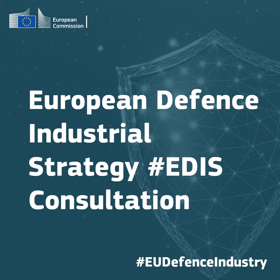 The time has come to build our long-term defence readiness together❗️ Today, @EU_Commission has launched a stakeholders consultation in view of the development of a European Defence Industrial Strategy #EDIS Read more at👇 ec.europa.eu/commission/pre… #EUDefenceIndustry