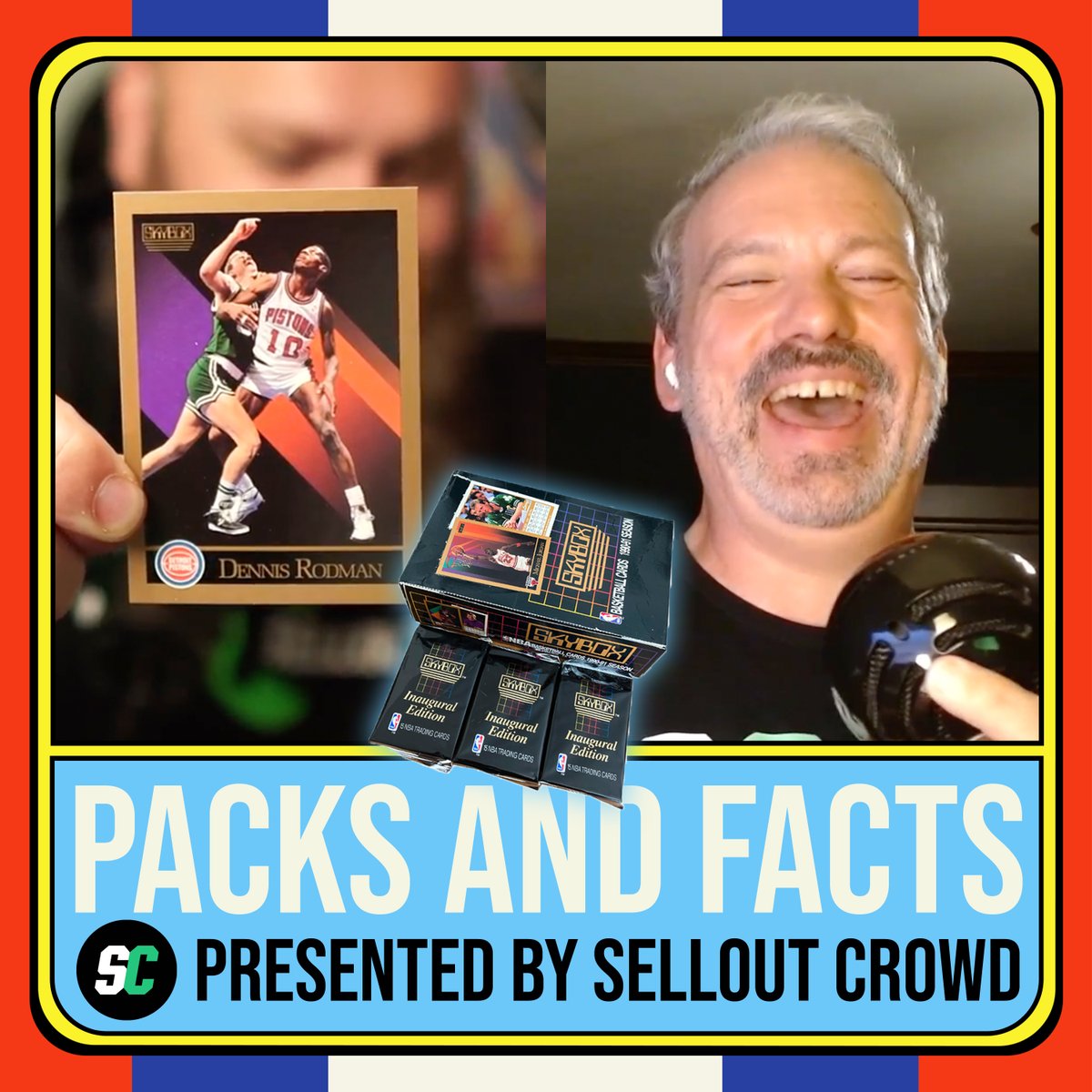 On the first ever episode of Packs &amp; Facts, <a href="/ToddOnSports/">Todd Lisenbee</a>  opens up packs of 1990 Skybox basketball cards and <a href="/JonMHamm/">Jon Hamm</a> plays the role of NBA “Rain Man,” giving details on each player.

Watch below: ⬇️  bit.ly/3Q6ENUc