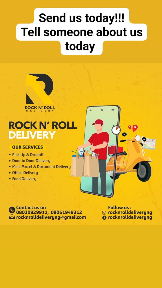 ifygoodthing's tweet image. Please tell someone about us today!!! 

A referral from you to us will go a long way. 

Thank you. 

#rocknrolldelivery #abujabusiness #mailservice #affordable #delivery #pickup #errand