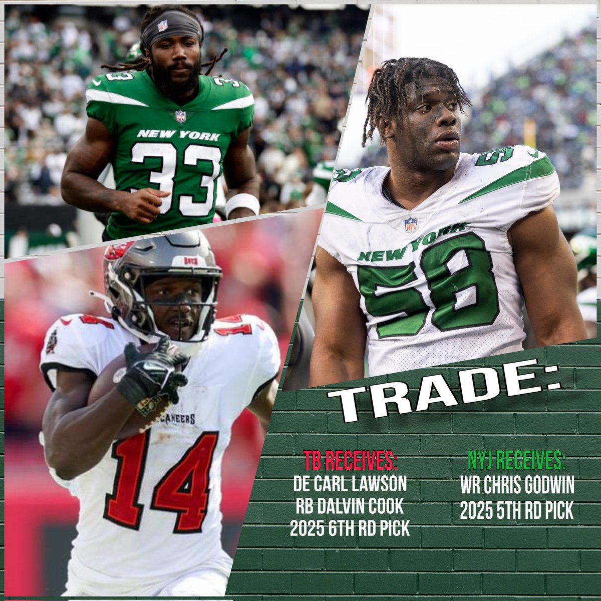 certifiedba11er's tweet image. How we feeling about this trade concept #JetsTwitter ?

#NFLTwitter       #NYJvsNYG