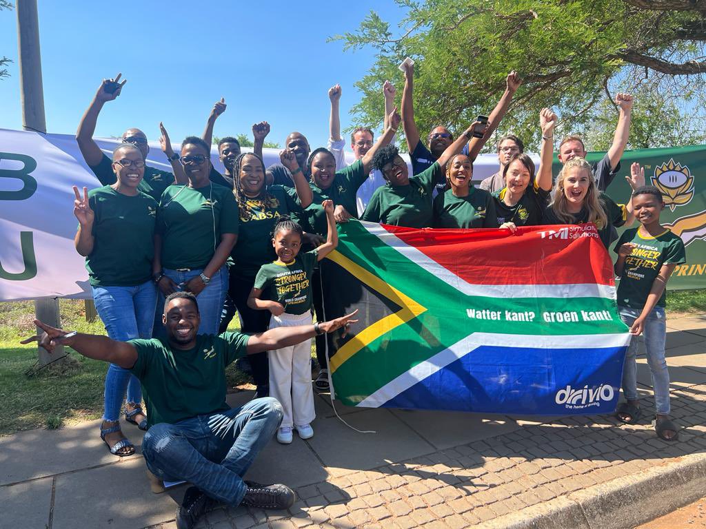 InnovHub's tweet photo. Go Bokke : It is surely do or die tomorrow!!!, Green and Gold Nomakanjani β¦β¦.The Innovation Hub Community Rallies behind You!!!!
May our reigning champions bring it home #MayibuyeleCup
#Gobokke #Inittowin #WorldChampions #strongertogether https://t.co/TsogaPI0h0