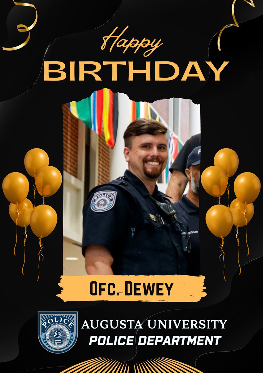 augpolice's tweet photo. 🎉 Celebrating our October Birthdays! 🪅 Wishing a fantastic year ahead to our October-born heroes who keep our campus safe. May your days be filled with joy, success, and a little extra cake! 🎂 #octoberbirthdays #happybirthday #augustauniversity https://t.co/340mDbsrcQ
