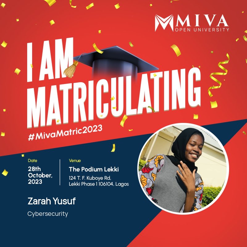mivauniversity's tweet photo. We look forward to officially welcoming our pioneering students to our Maiden Matriculation Ceremony at Miva Open University tomorrow, October 28, 2023.

 #MivaMatric2023 #StudyAtMiva https://t.co/CgyESWOIaR