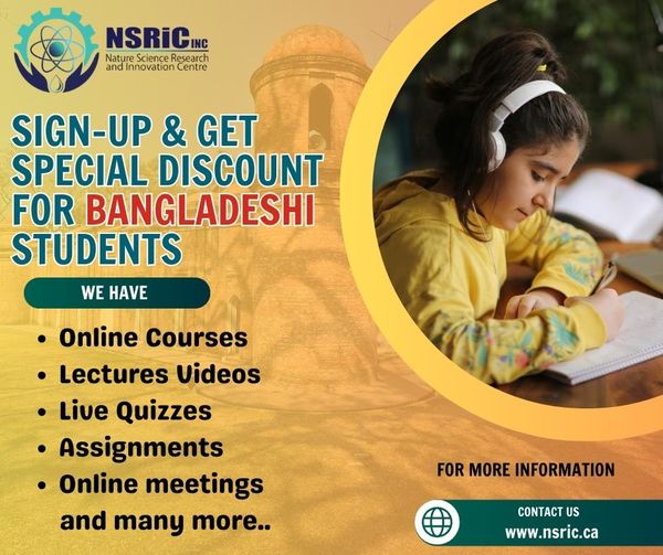 Are you ready to boost your knowledge and upgrade your skills? NSRIC Inc. is thrilled to offer you an exclusive opportunity to sign up for our incredible online courses at an unbeatable price!

#NSRICInc #OnlineCourses #BangladeshiStudents #LearningMadeEasy #UpgradeYourSkills