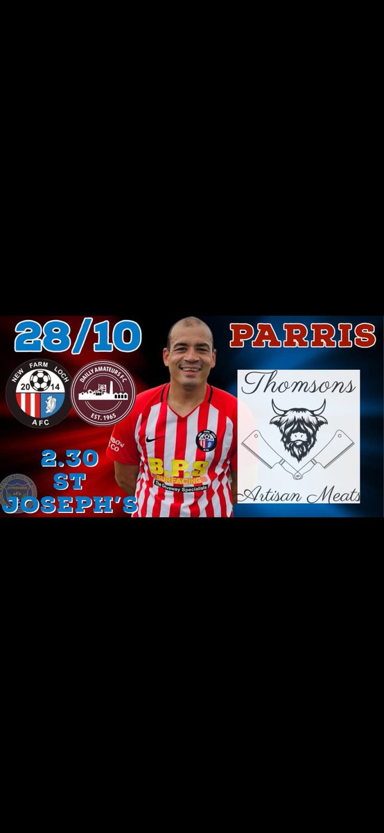 New Farm Loch AFC (@newfarmlochafc) on Twitter photo We return to <a href="/AyrshireAFA/">Ayrshire Amateurs</a> League action tomorrow with a tough tie against <a href="/DaillyAFC/">Dailly Amateurs FC</a>. If u can get along and show your support. 🔴⚪️🔵
<a href="/SMMediaEnt/">SM Media</a>
<a href="/scottish_aff/">AmateurFixturesResultsSCO</a>
<a href="/KadikoiBar/">The New Kadikoi Bar</a> We return to <a href="/AyrshireAFA/">Ayrshire Amateurs</a> League action tomorrow with a tough tie against <a href="/DaillyAFC/">Dailly Amateurs FC</a>. If u can get along and show your support. 🔴⚪️🔵
<a href="/SMMediaEnt/">SM Media</a>
<a href="/scottish_aff/">AmateurFixturesResultsSCO</a>
<a href="/KadikoiBar/">The New Kadikoi Bar</a>