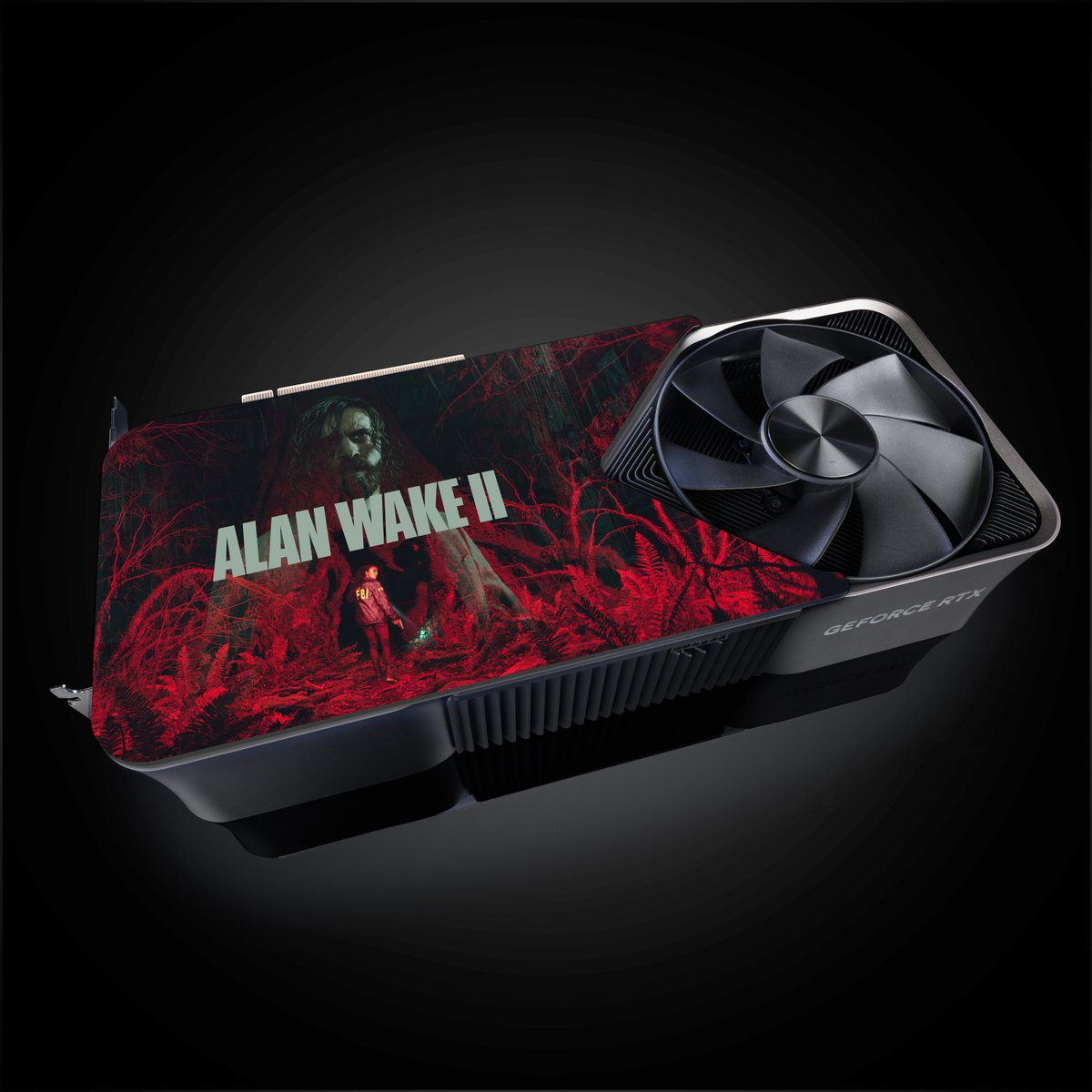 Enter the Dark Place for a chance to win🔦🌃 To celebrate Alan Wake 2 and its official release w/ full ray tracing + NVIDIA DLSS 3.5 w/ Ray Reconstruction, we're giving away a NVIDIA GeForce RTX 4090 with a custom @AlanWake backplate. To enter: 🟢 Like 🟢 Comment #RTXON