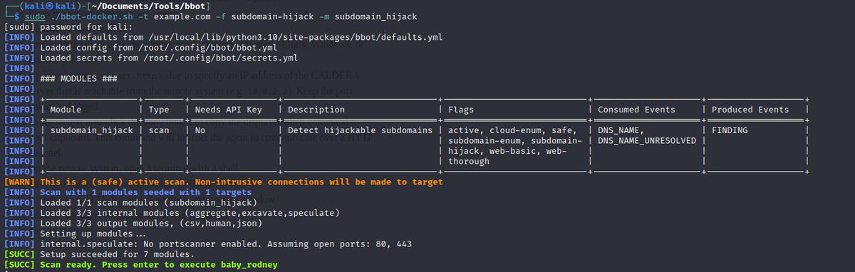 Thamotharan__V's tweet photo. 🤖 Unlock a world of customization with bbot! 🛠️ Tailor your experience with modules and flags, making it a versatile all-in-one tool. From automating responses to managing workflows, bbot has you covered. Explore the possibilities! 💡🤖 #bbot #ProductivityTool #Finstein #OSINT.! https://t.co/GiSB6uYC7g