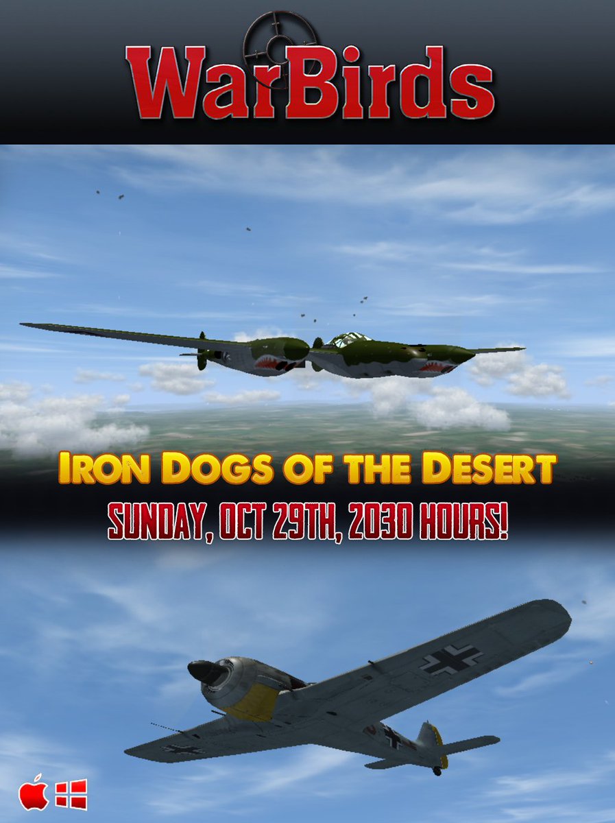 IENTGames's tweet image. WWII News: WarBirds S3 Event! S3# 137 Iron Dogs of the Desert Oct 29th!, 2030 Hrs USA EDT. Fly WWII Fighters Online from iEntertainment Network (OTCBB: IENT), at landing1.ient.com
#warbirds #flightsimulators #flightgames #onlinegames #IENT