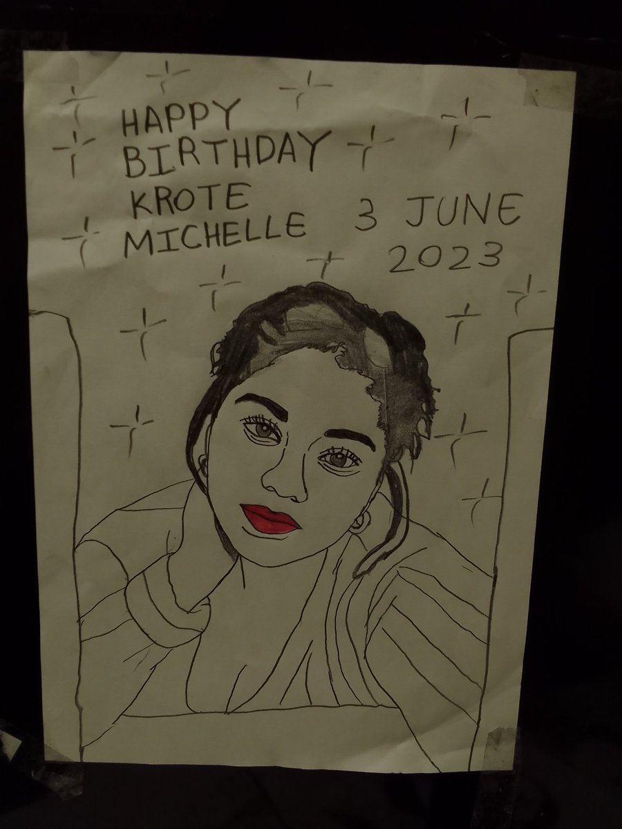 Happy birthday Michelle
May you have one🍾 amazing day.
Be Gorgeous   🎁🎁😘🎂🎂🍰🍰💖❤more is my laaste tekening tot die 27th October 2023 goodbye Facebook and no more Chance my Extra last Post

#birthday #drawingsketch #kyknet #turkey #southafricanartists🇿🇦 #youtube