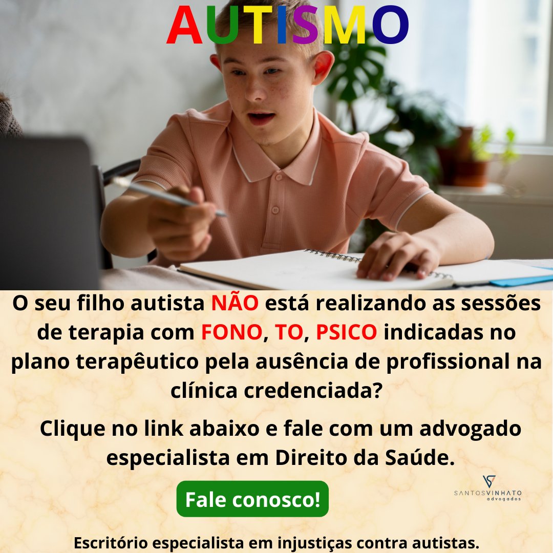 Você sabia que os planos de saúde NÃO PODEM negar tratamento para a criança com ESPECTRO AUTISTA (TEA)?É isso mesmo! Seu plano de saúde tem a obrigação de fornecer o tratamento completo necessário que o seu filho precisa. #autismoinfantil #reajusteabusivo #sindromededown #t21