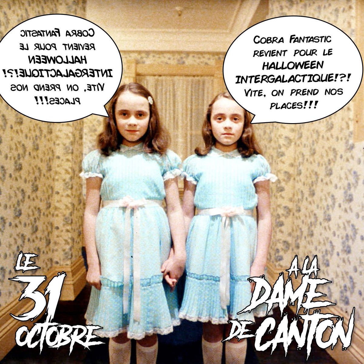 Avez-vous le courage de monter à bord <a href="/ladamedecanton/">La Dame De Canton</a> avec Cobra Fantastic et les acolytes de la Funkabopulation ? Saurez-vous résister aux grooves serpentins venus de la Planète 9 ? Vite ! Prévenez vos proches ! 

Cliquez le lien ou tapez cobrafantastic.space/concerts →