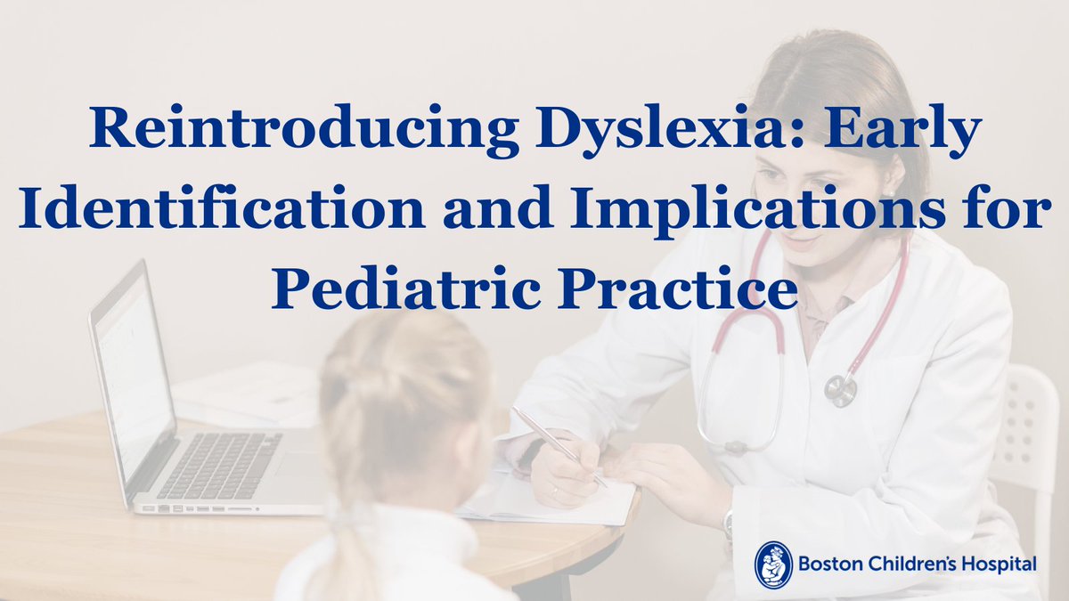 TheFCRR's tweet photo. Reintroducing #Dyslexia: Early Identification and Implications for Pediatric Practice. https://t.co/MTh0KWc210 #LearningDisabilityAwarenessMonth https://t.co/PK5Wv16E5a