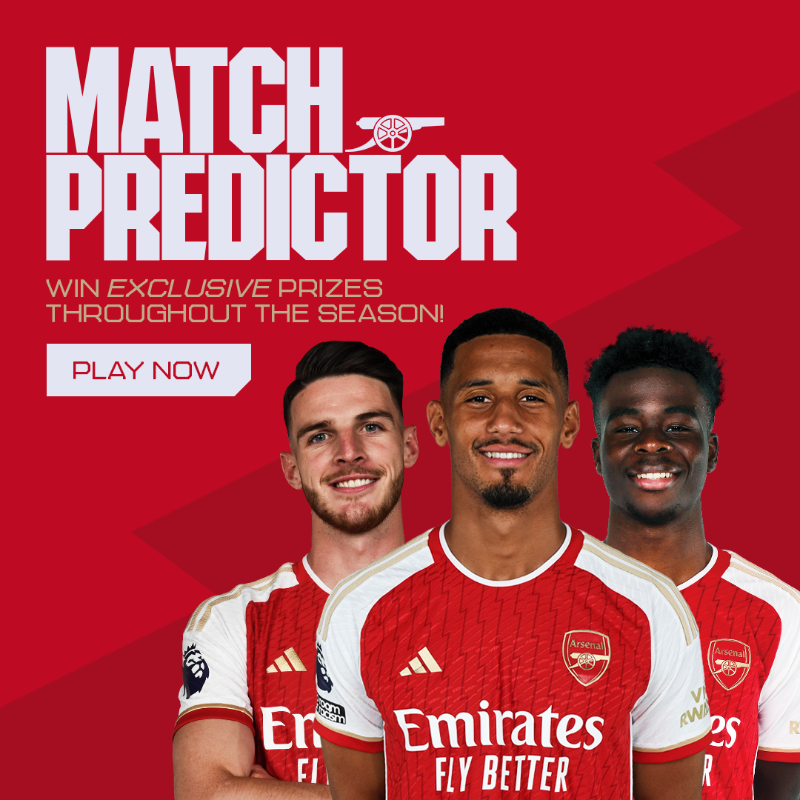 Arsenal's tweet photo. 🔮 Fancy guessing the outcome of today's game with Sheffield United?

🎁 Exclusive prizes on offer throughout the season! 

Get involved with our Match Predictor 👇