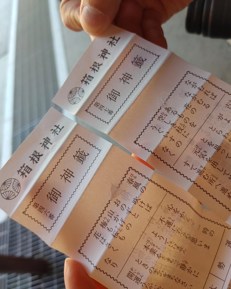 おみくじ連番引いたんだけどそんなことある？笑