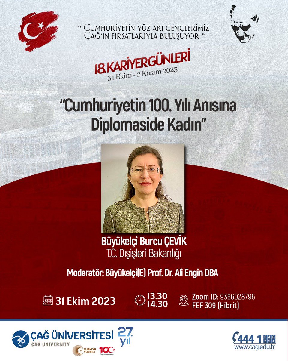 cagkariyer_'s tweet photo. 18. Kariyer Günleri 31 Ekim 2023 Program Akışı https://t.co/es9VjHbaA8