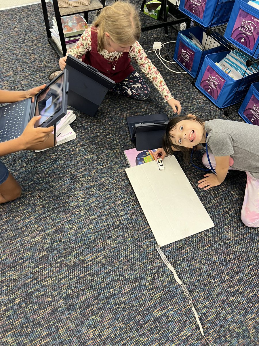 liz_duban's tweet photo. Investigating the force of gravity @HicksElementary with the “Sheep in a Jeep” investigation and using digital notebooks! @MsCliffordHES @LISDScience https://t.co/JaeDqlY8Ih