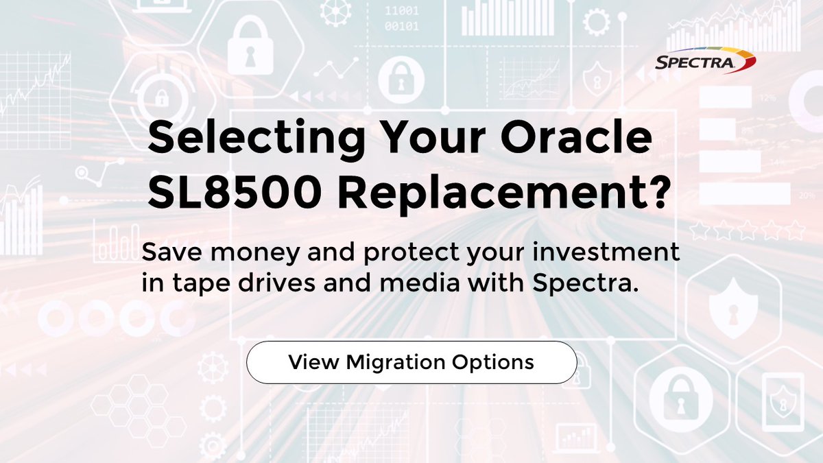 Ready to make the leap to modern #tapestorage? Replace obsolete Oracle tape libraries and achieve cost savings, improved data security, and increased #datastorage efficiency with a Spectra Logic solution. okt.to/QLc84z