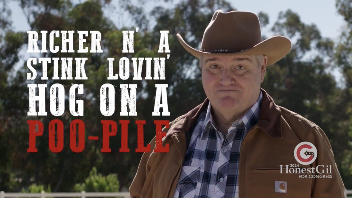 DanielleLangWa's tweet photo. WOW. Get a load of this jackass! 😡🤬 He is spineless, corrupt, and ignores the 🇺🇸 people he’s paid to represent. @HonestGil2024 might not be real, but he tells the dirty truth about many in Congress in this very funny ad. 🤣💯 Well done, @representus! 
https://t.co/nmszm7QVC9 https://t.co/IOPTmscJUI