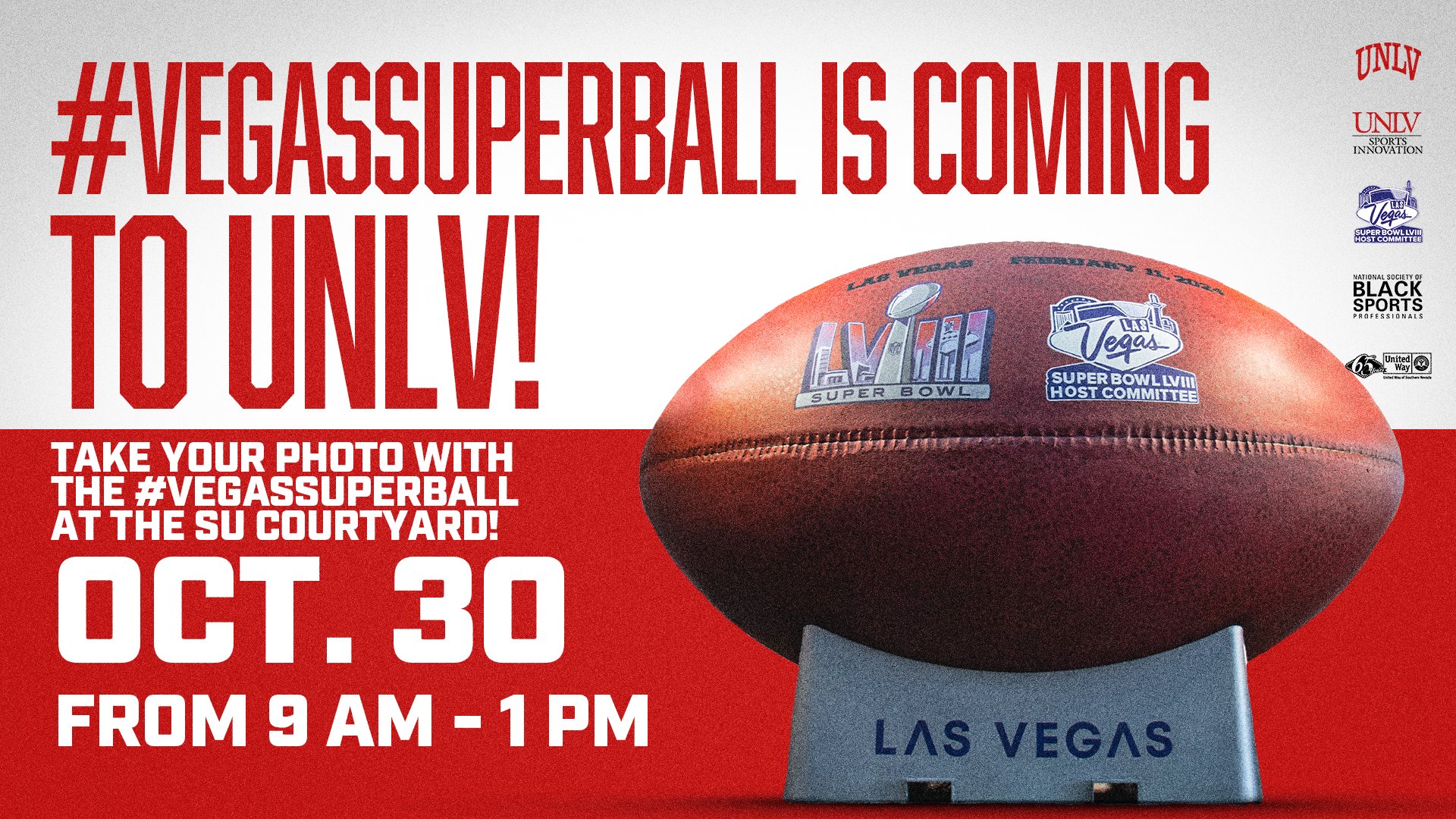 Las Vegas Super Bowl Host Committee on X: HERE IT IS! The official logo  for Super Bowl LVIII. #ItsHappeningHere  / X