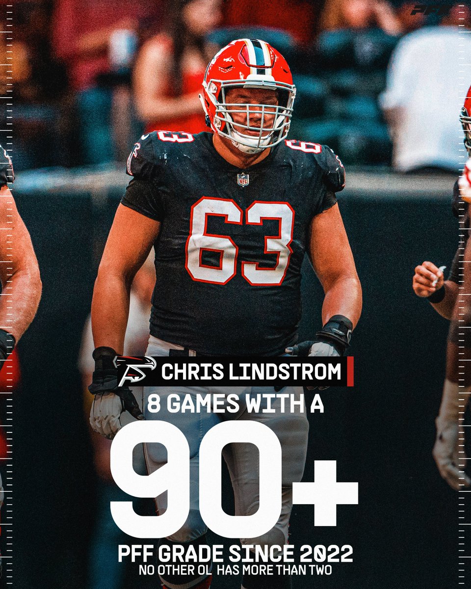 Chris Lindstrom is a man among men at guard💪