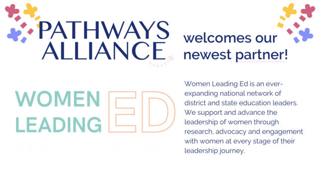 PthwaysAlliance's tweet photo. We are thrilled to welcome our newest partner, @WomenLeadingEd, to @pthwaysalliance! Check out their work at https://t.co/4qrwXZwGJw #PathwaysPartner https://t.co/f0dbQJbASO