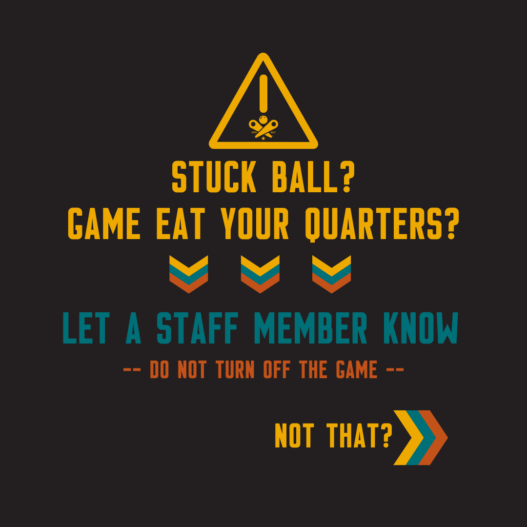 littpinballbar's tweet photo. Quick refresher - what do you do if a game malfunctions? To start - DO NOT JUST TURN IT OFF AND WALK AWAY.
Do this instead...
#pinball #littpinballbar #litt #littpinball #psa #whattodo #pintech https://t.co/ehTpkbDtz2