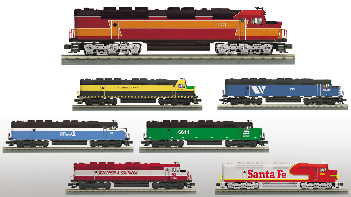 M.T.H. Electric Trains has announced a 2024 production of the RailKing O Scale FP45 Diesel Locomotives in a variety of railroad liveries.  The locomotives are slated to begin appearing on M.T.H. Authorized Retailer shelves in March 2024. Learn more: mthtrains.com/news/823
