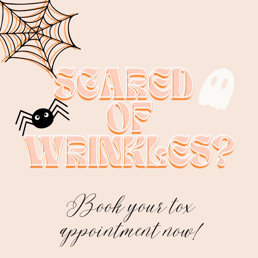 Heads up, ghouls and gals! Wrinkles got ya spooked? Don't worry, just book a tox appointment with Dr. Brown and they'll be all but gone! 

#SpookyWrinkleBeGone #Tox  #PlasticSurgeon #Injections #Jeauvau #DrBrown #ForeheadWrinkles #CrowsFeet #SmileLines