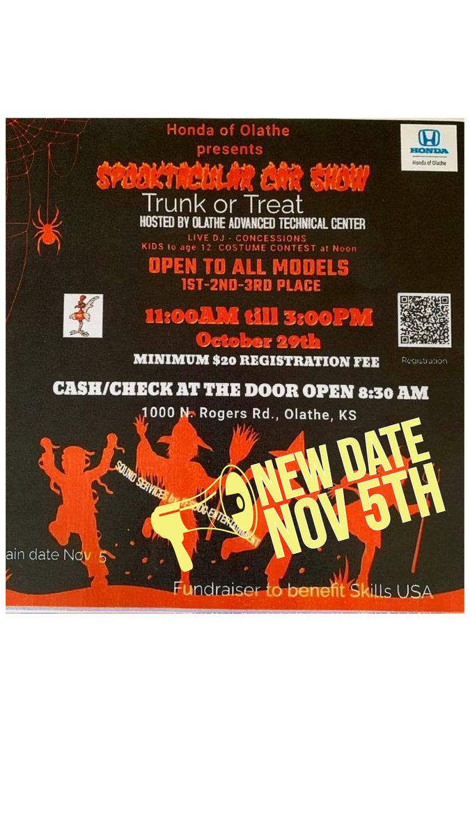 RoadrunnersOATC's tweet photo. OATC Car Show moved to November 5th... same time and place https://t.co/FYZrV7nDHf