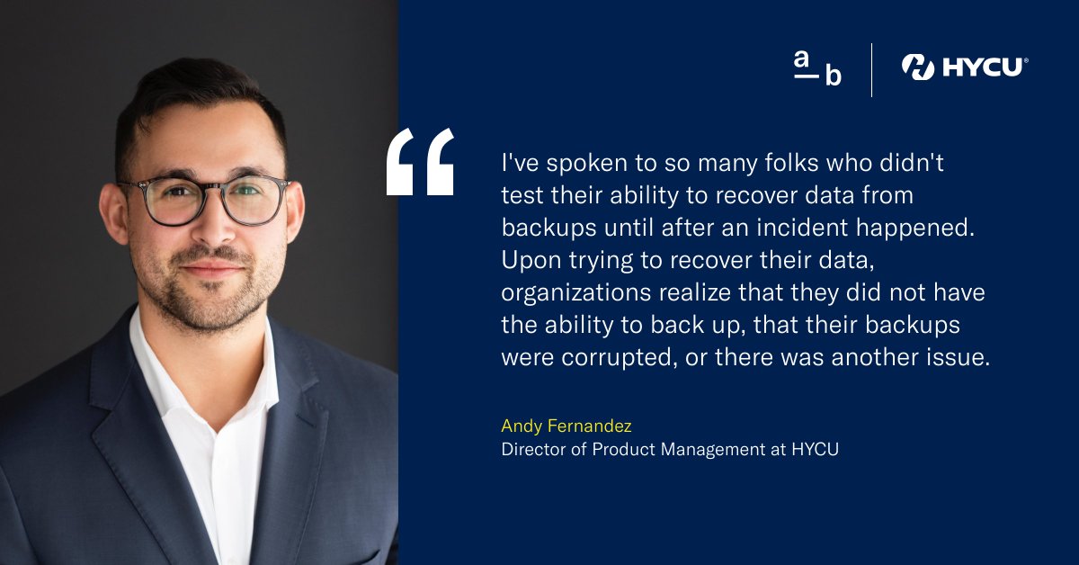 Want to know the secret behind a successful data backup strategy? Here's a hint: Test, test, test. 🔍

Learn how to avoid backup failures and crippling ransom demands, from @andyfern1123 at @HYCUInc: at-bay.com/articles/hycu-… #cybersecurity #cyberinsurance