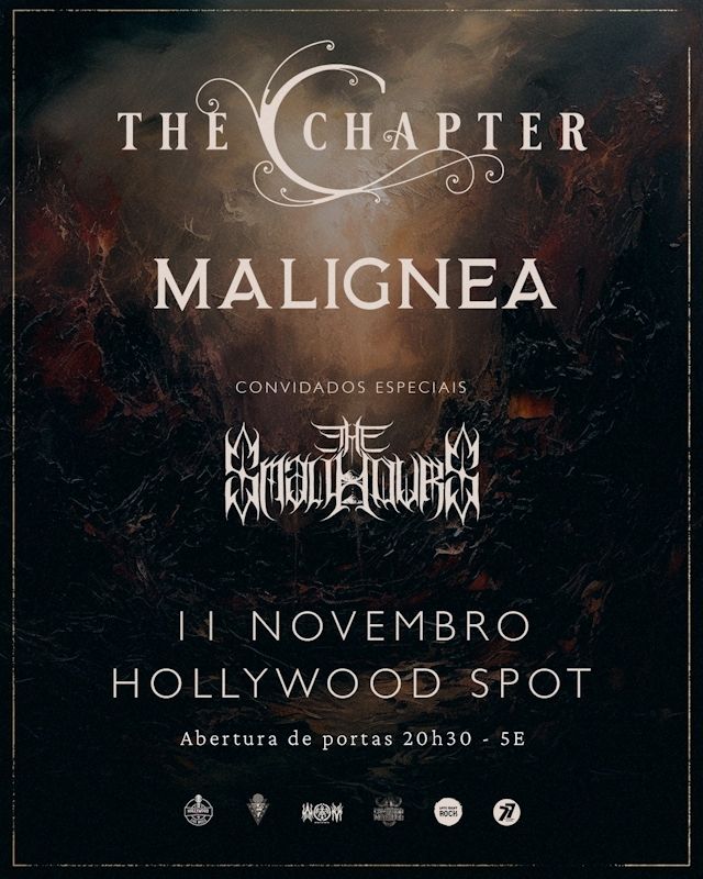 WOMetalradio's tweet image. 11.11.23 – The Chapter, Malignea, Small Hours – Hollywood Spot Estrelas do Feijó, Feijó

buff.ly/474YYZw 

#HollywoodSpotEstrelasdoFeijó #Malignea #TheChapter #TheSmallHours #WOMSupports