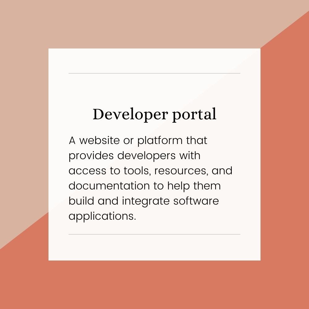 👨‍💻 Happy Partner Terms Friday!

This week's term: Developer portal.

For a full list, see our partnerships and tech glossary: hubs.la/Q020SN-M0

#partnership #partnerships #integration #integrations #developers #developerportal #API #integrationmanagement