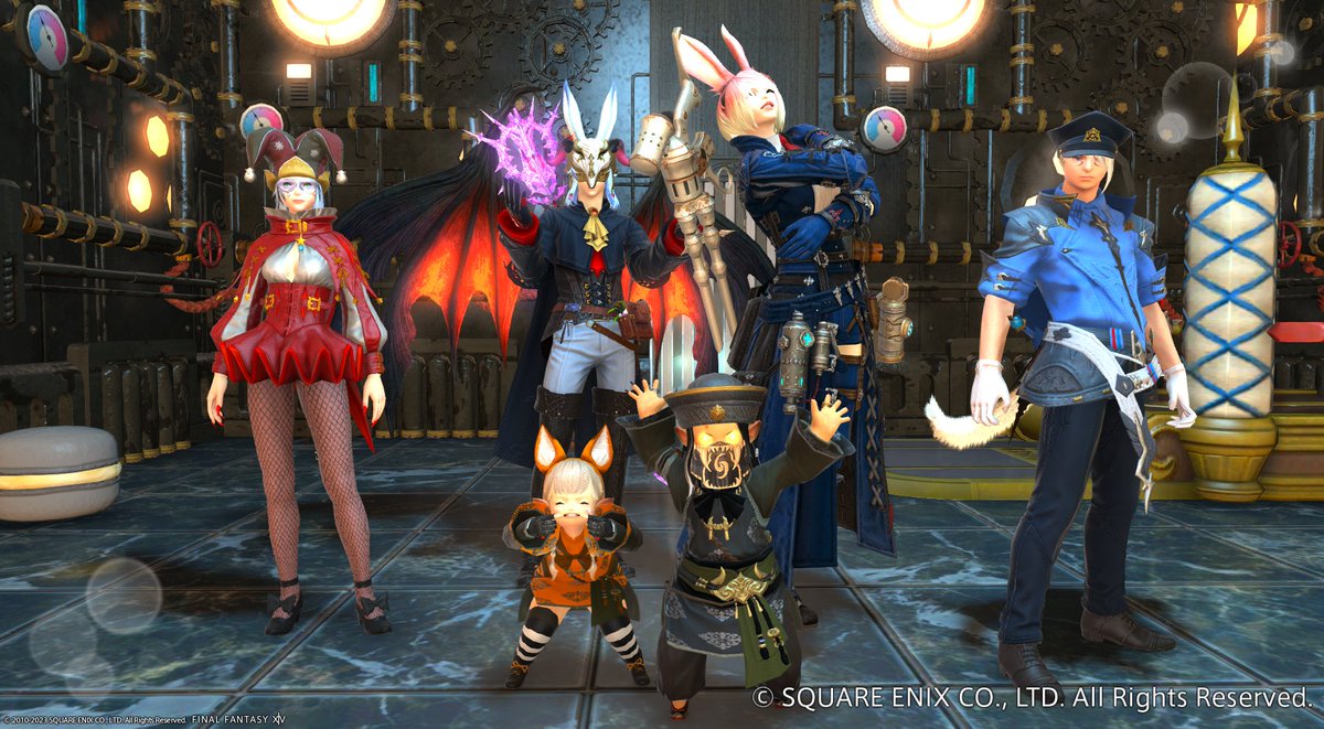PixelartF's tweet photo. Comet Place Company ハロウィン2023 #CMTP #NoMacroStrike #SuperLooseHighSocksBlacksun/6.5済/ #meteorDC #FF14 https://t.co/J0s7f955jb