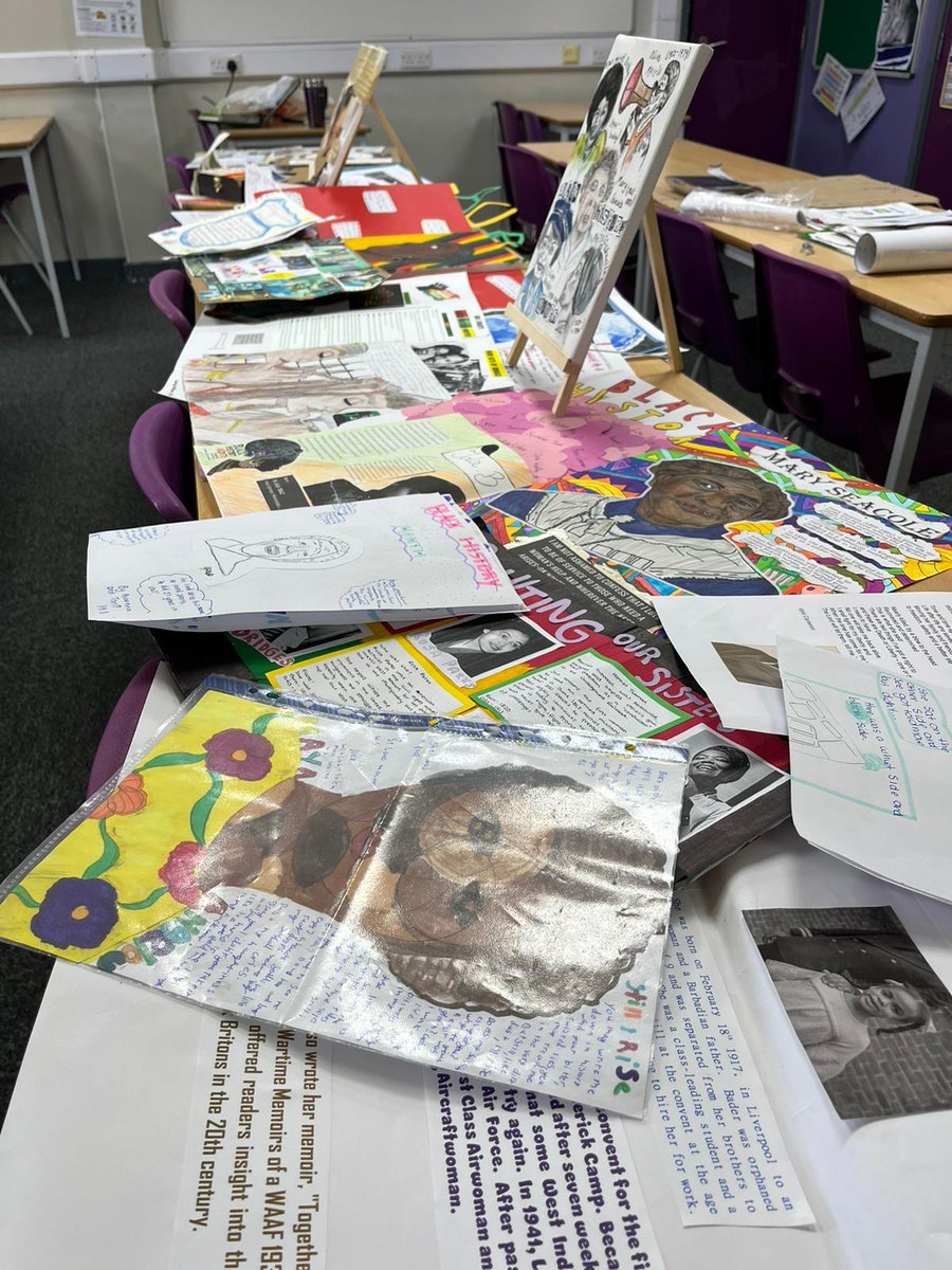 Just a few of our brilliant black history month submissions from key stage three! Thank you for all your hard work. Let the judging commence!!!!