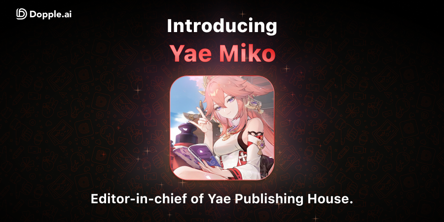 DoppleAi's tweet photo. Yae Miko has arrived on Dopple! Ready for some divine chats? 🌸⛩️ #YaeMiko #DoppleAI https://t.co/qRz3PJknZI
