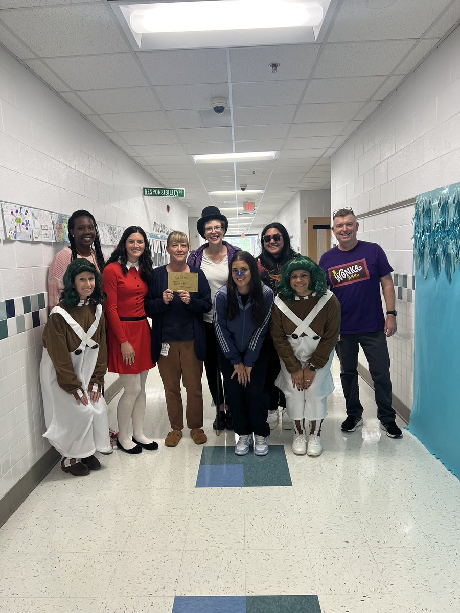 Do you have a golden ticket? The 5th grade team dressed up as Willy Wonka and the Chocolate Factory for Book Character Day