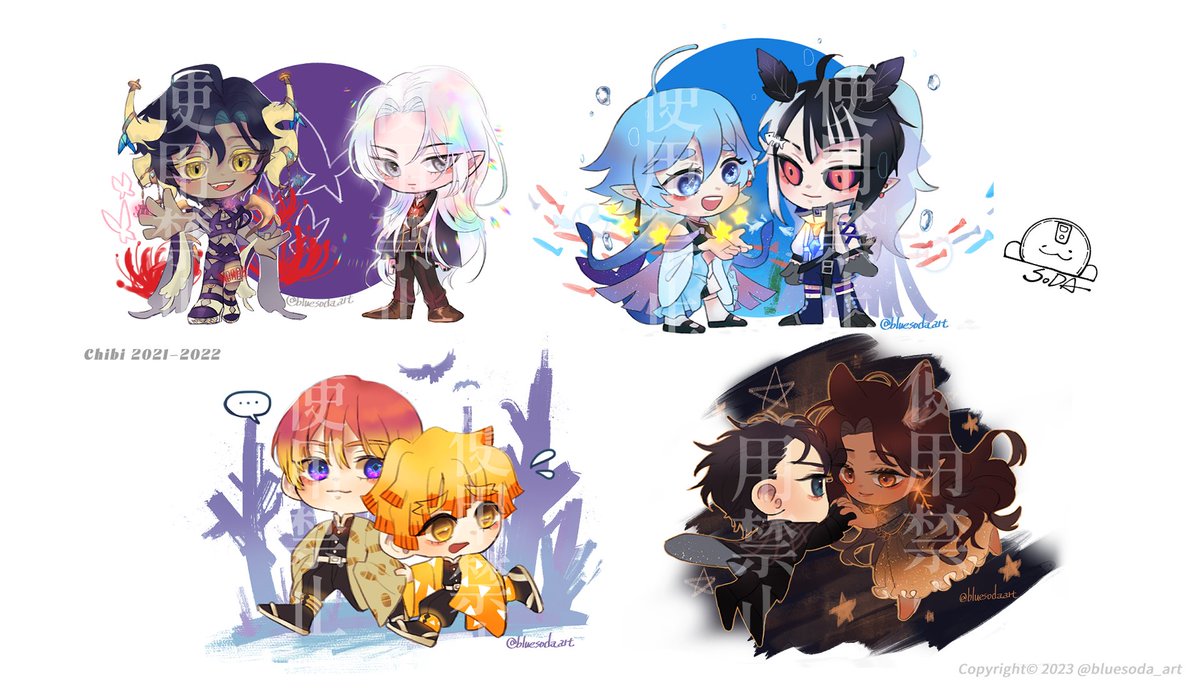 The chibi commissions done by last year, maybe open the commission again resently, dm me if you're intrest!
#commission