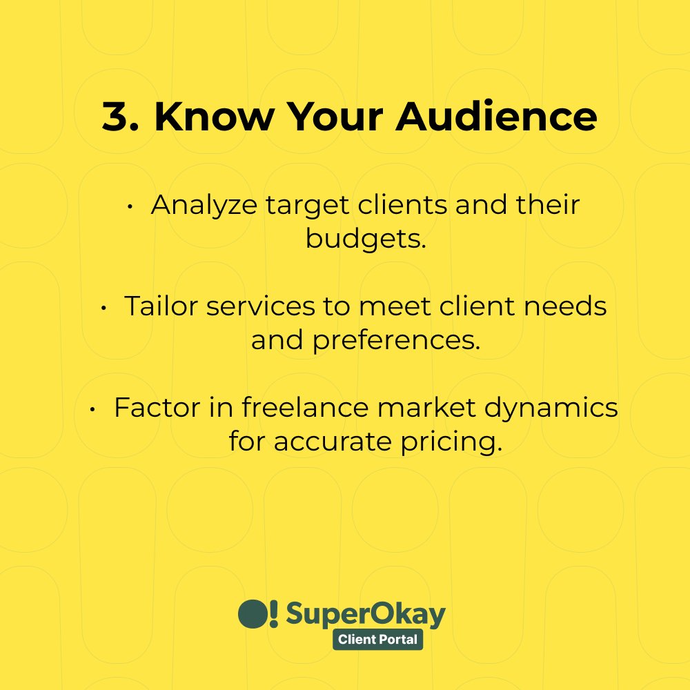 ThisIsSuperOkay's tweet photo. 🔑 Here are 4 key insights on offering freelance services.

💰 From understanding your value to crafting packages, these tips will help you attract clients while staying competitive.

📖 You can read the full article in our blog 🔗
https://t.co/hDljU2WyjV https://t.co/N96TBXs6cI