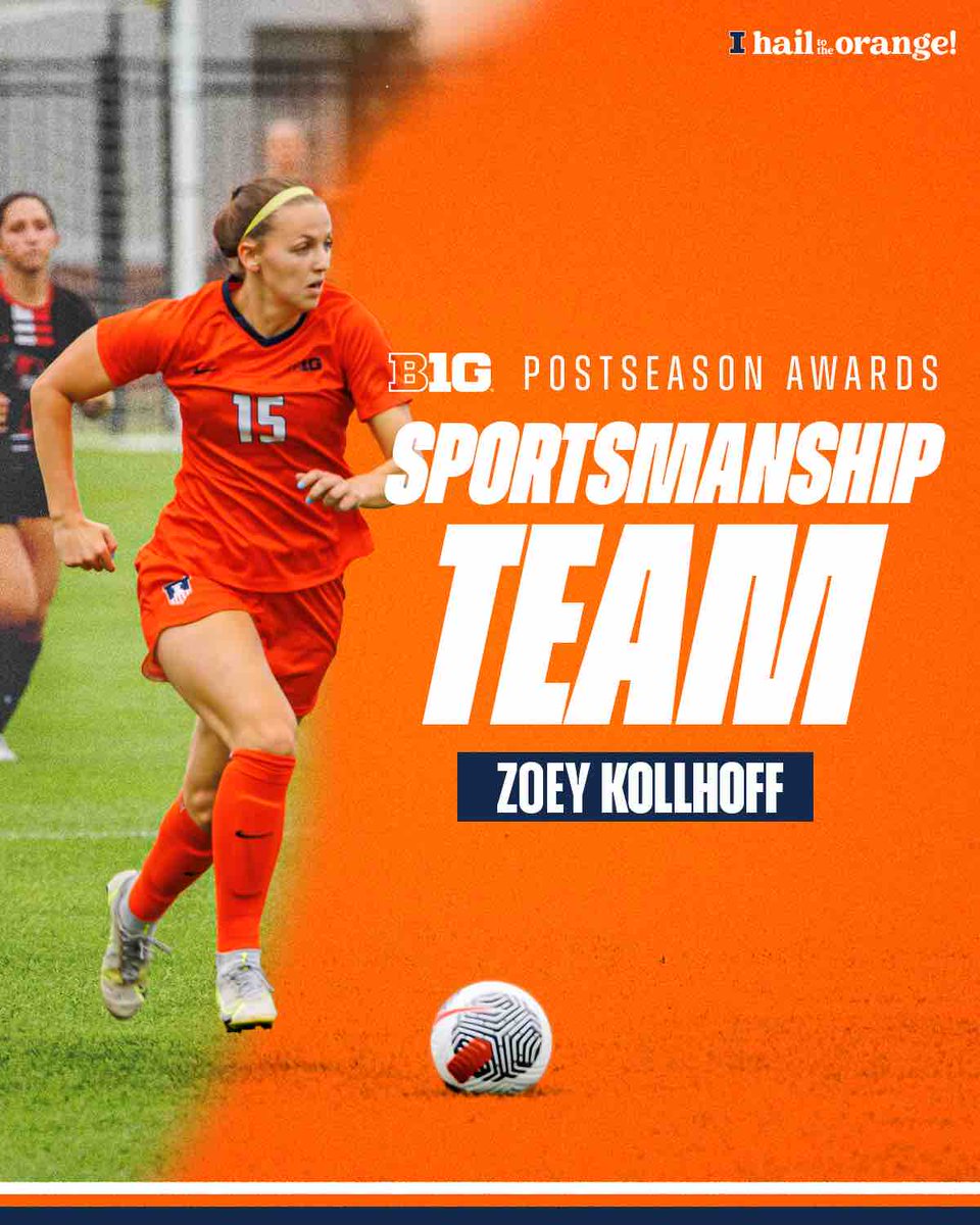 Congrats to Zoey Kollhoff on being named to the Big Ten Sportsmanship Team!

#Illini | #HTTO | #UP ⬆️
