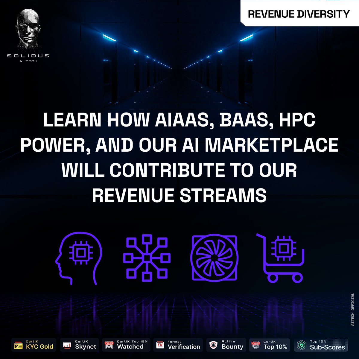 AITECHio's tweet photo. 💰 Revenue Diversity: Learn how AIaaS, BaaS, HPC Power, and our AI Marketplace will contribute to our revenue streams.

📖 Read more: https://t.co/XxzQShKMPT https://t.co/gKTi1SNljx