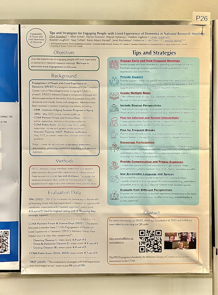 EPLED (@epledgroup) on Twitter photo We’re at <a href="/cagacg/">CdnAssocGero</a> in Toronto! Come visit our poster on Tips and Strategies for engaging people with lived experience of dementia in national research meetings 👏🏻 ✨ We’re at <a href="/cagacg/">CdnAssocGero</a> in Toronto! Come visit our poster on Tips and Strategies for engaging people with lived experience of dementia in national research meetings 👏🏻 ✨